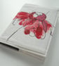A6 free hand embroidered floral notebook - red echinacea - Image 5
