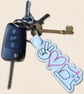 Sewing Machine Keyring - Peace Love Sewing Bag Charm - Image 2
