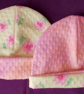 Flower beanie hat for babies and kids, 2 sizes.