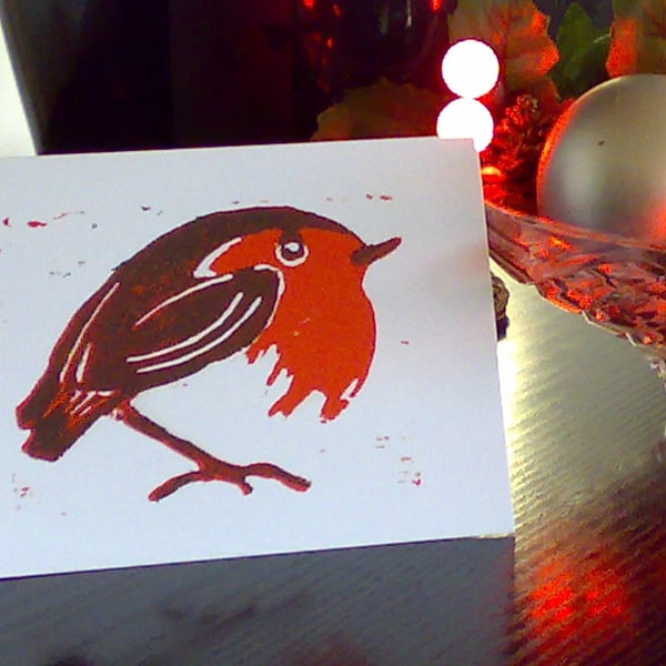 Christmas Robin - White Background Pk of 5