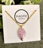 Ceramic leaf necklace - lilac - Image 4
