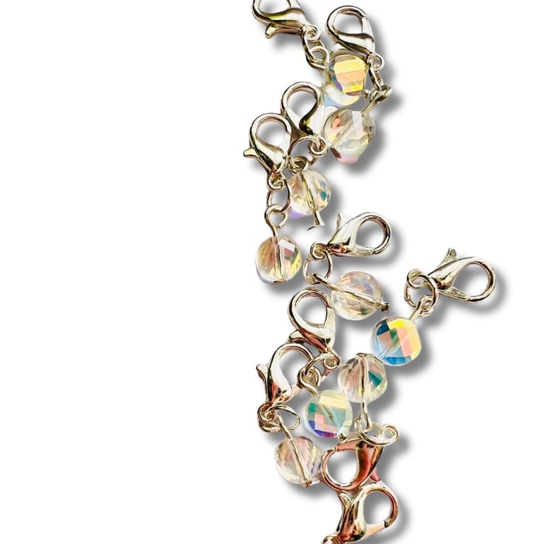 Crochet Stitch Markers - Crystal Tears