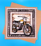 Motorbike Birthday Card, Decoupage, Large