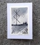 Protection. Wicca Symbol Sigil Rune Handpainted Card - Image 3