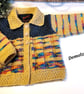 SALE Designer Baby Boy's Hand Knitted Cardigan-Jacket  12-18 months size - Image 2