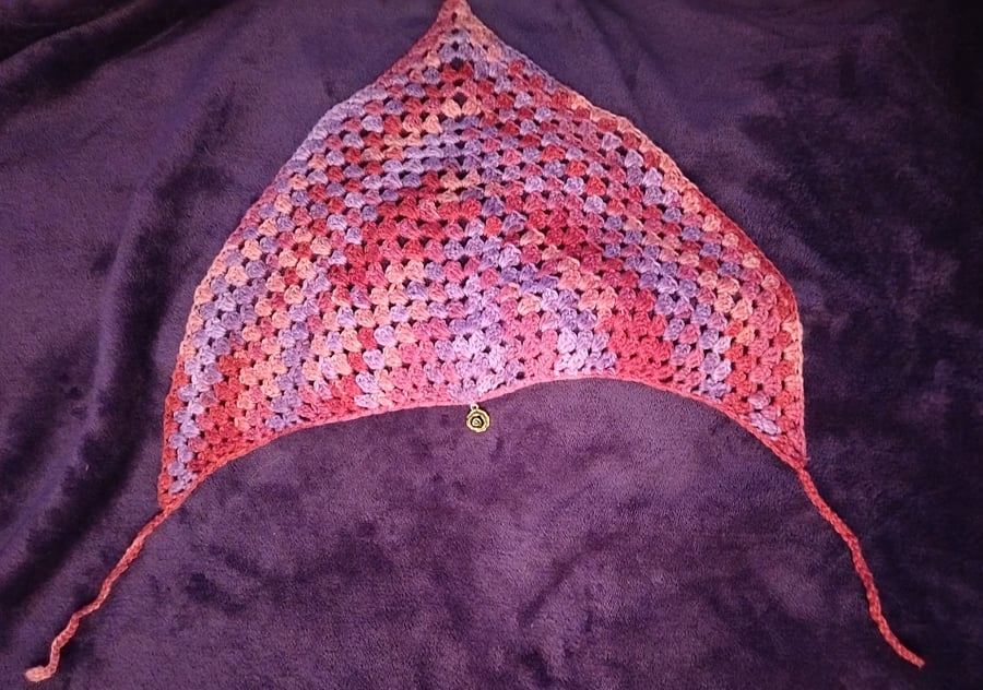 Aphrodite crocheted kerchief bandana