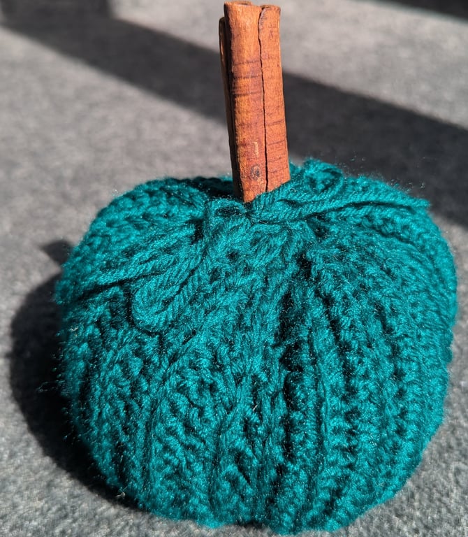 Crochet Pumpkin- Deep Green