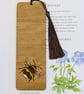 Pyrography wooden bee bookmark, gift for a bee lover - Image 1