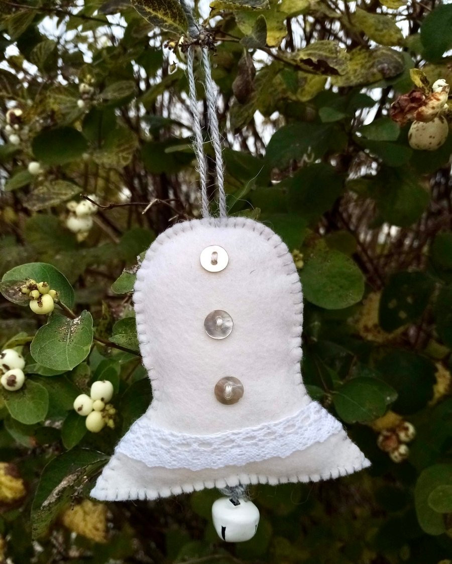  Christmas Bell Decoration White Christmas Collection
