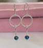 Hematite and silver drop earrings. - Image 3