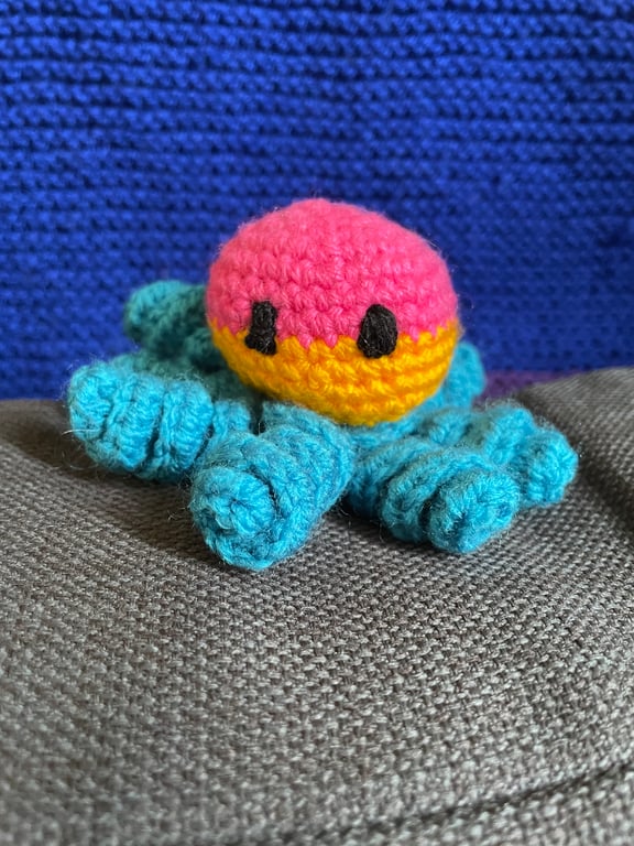 Crochet Pan Flag Octopus