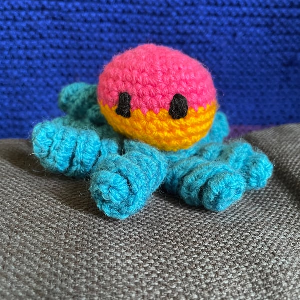 Crochet Pan Flag Octopus