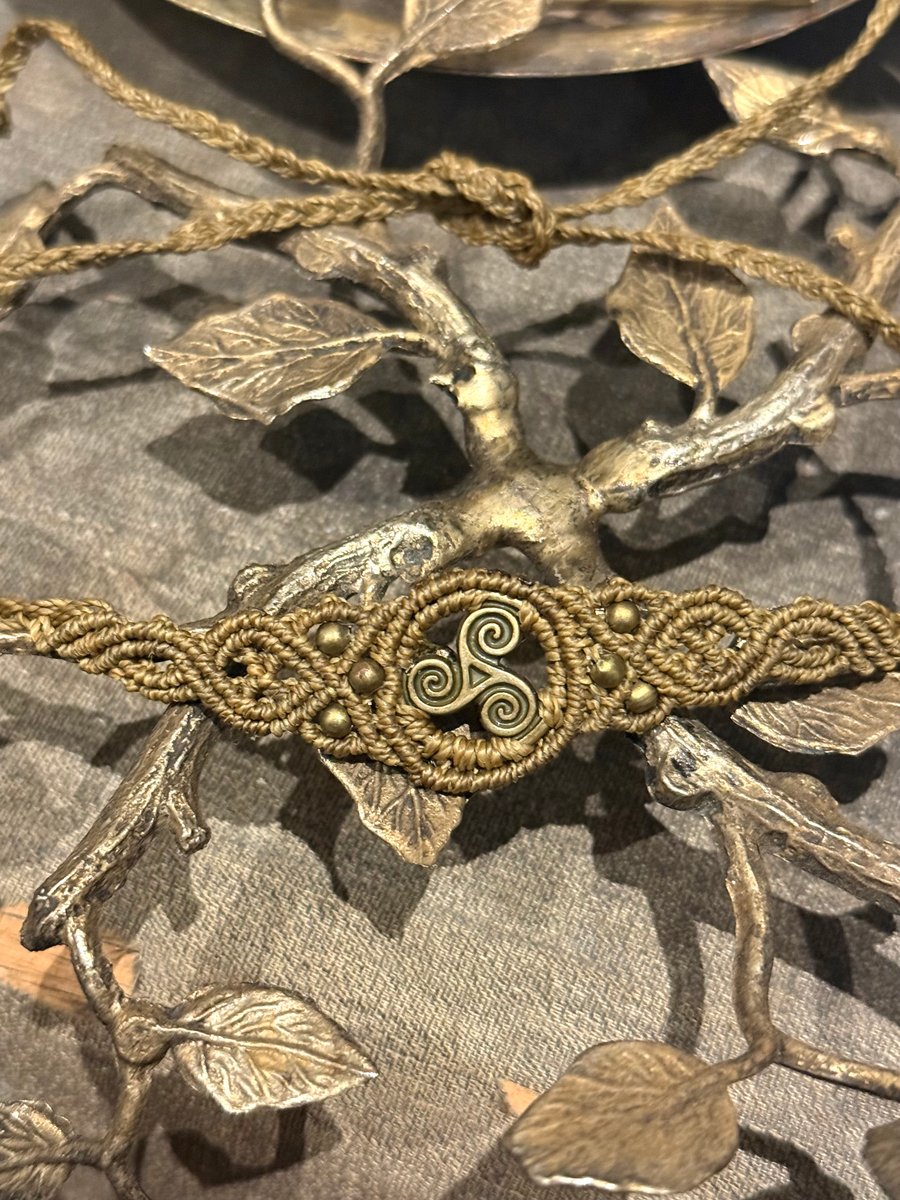 Bohemian Celtic Triskele spiral choker necklace, inc Free UK delivery