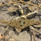 Bohemian Celtic Triskele spiral choker necklace, inc Free UK delivery