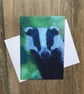 Large badger greeting card by UK artist Janet Bird - Image 1
