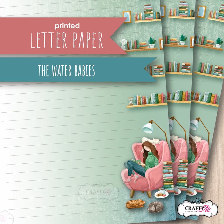 Letter Writing Paper - Time for Reading a Book