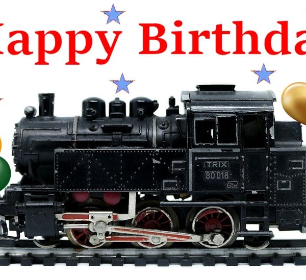 Train Engine Birthday Card A5 
