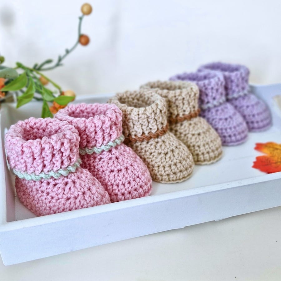 Summerween Pumpkin Baby Booties – First Halloween Baby Shoes 
