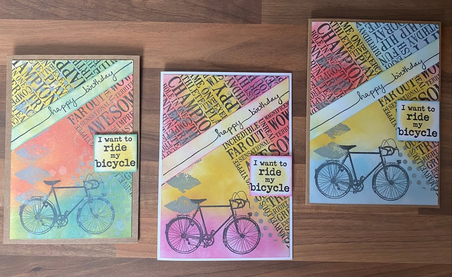 Birthday "I want to ride my bicycle" Card