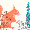 Red Squirrel and Foxglove
