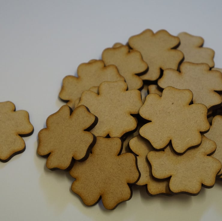 MDF Flower A 4cm - 25 x Laser cut wooden shape - Folksy