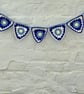 Bunting, forget-me-not crochet bunting  - Image 8