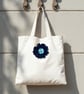 Deep Blue Flower, Daisy Brooch, Flower Badge - Image 5