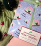 Blue Snowy Cat Christmas Wrap Set