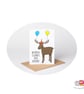 Moose Birthday Card, A6 Birthday Card, Cute Animal Birthday Card - Image 1