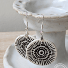 Hand Decorated Boho Porcelain Earrings 
