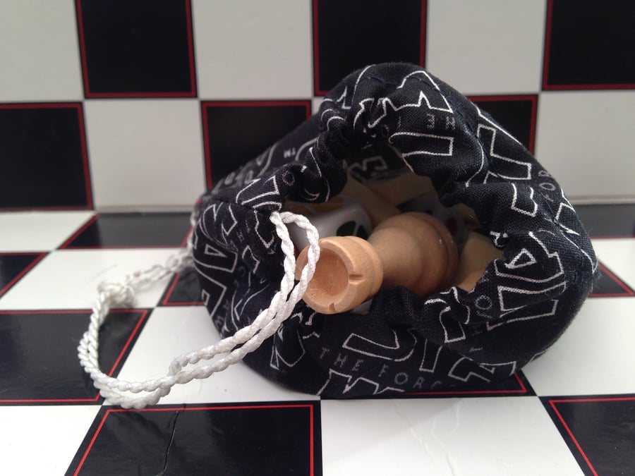 Geek Gaming Dice Bag for Games Accessories Featuring Fabric with Star Wars on