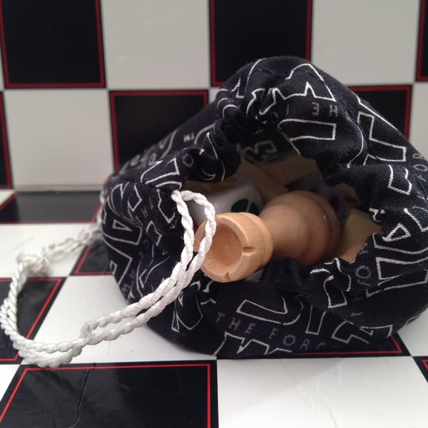 Geek Gaming Dice Bag for Games Accessories Featuring Fabric with Star Wars on