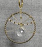 Gold Upcycled Bangle Window Decoration-Suncatcher with Gold and Clear Beads - Image 5