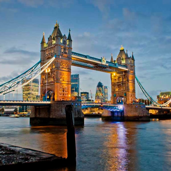 Tower Bridge River Thames England UK 18"x12" Print