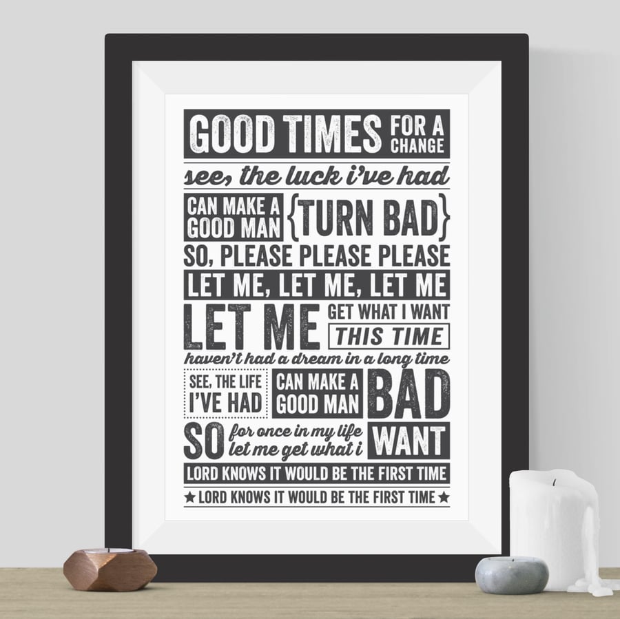The Smiths Lyrics Print