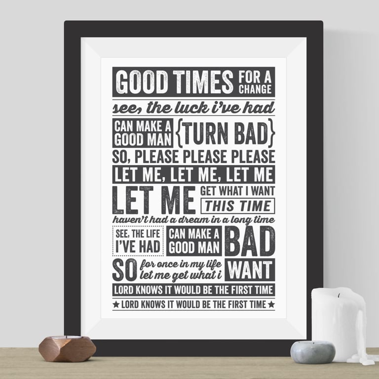 The Smiths Lyrics Print