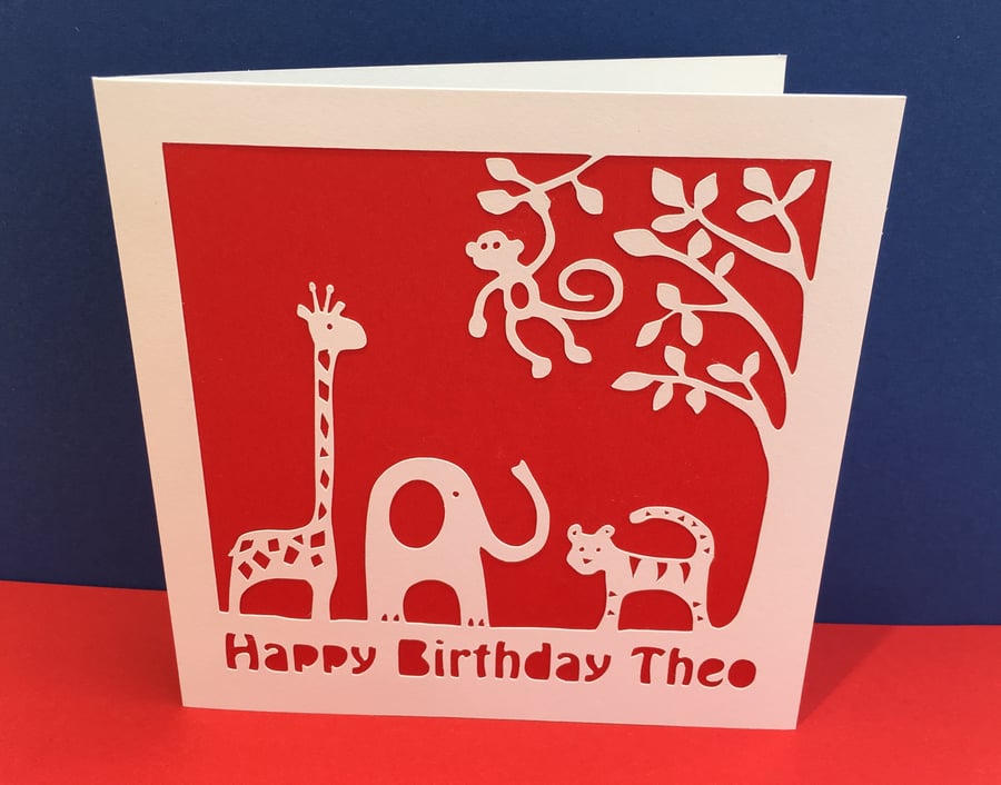 Animal Birthday Card for a child