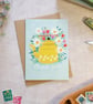 Yellow Teapot & Daisies Thank you card - Image 2
