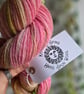 Pink and Green 2 ply Hand Spun Wool