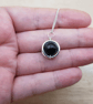 Rainbow obsidian circle pendant - Image 3