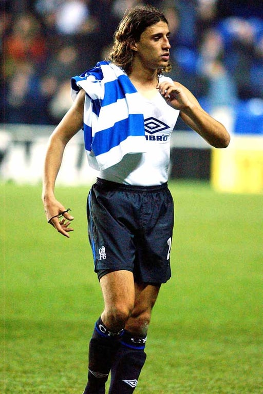 Hernan Crespo Playing For Chelsea FC Photograph Print