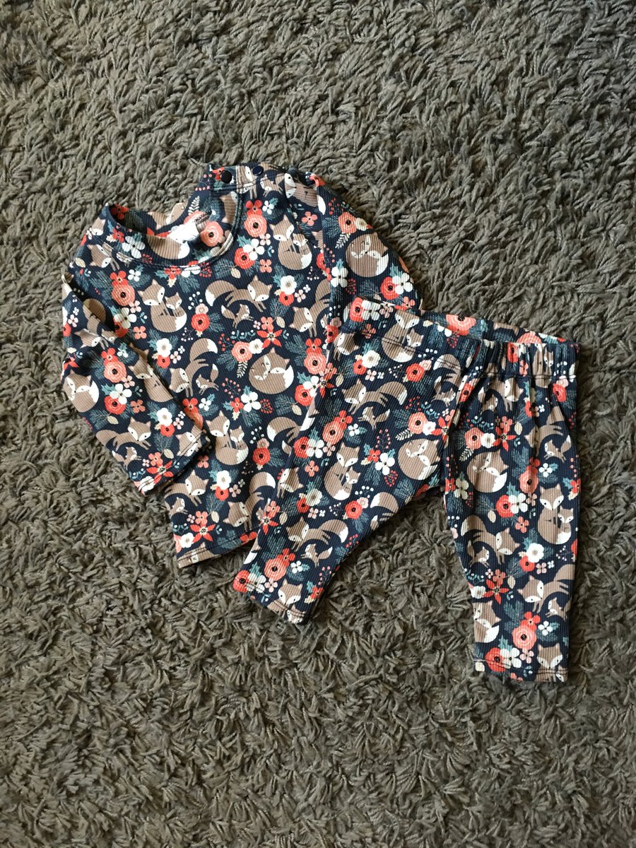 Top and leggings set, (age 3 months) fox