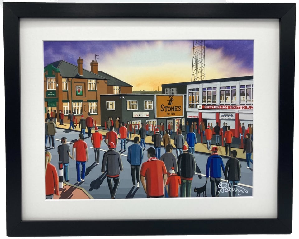 Rotherham, Framed & Unframed Fine Art Print Utd United Football FC Millmoor Gift