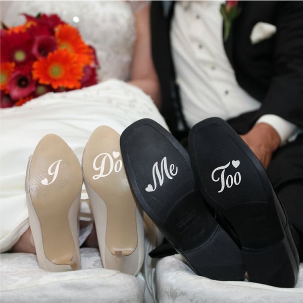 I DO ME TOO Removable Vinyl Wedding Shoes Decals Sticker (Type 2)