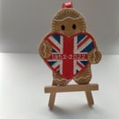 Handmade Platinum jubilee hanging gingerbread decoration