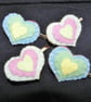 Pair of Pastel Heart Hair Clips for Girls – Felt, Non-Slip Flower Girl Gift - Image 2