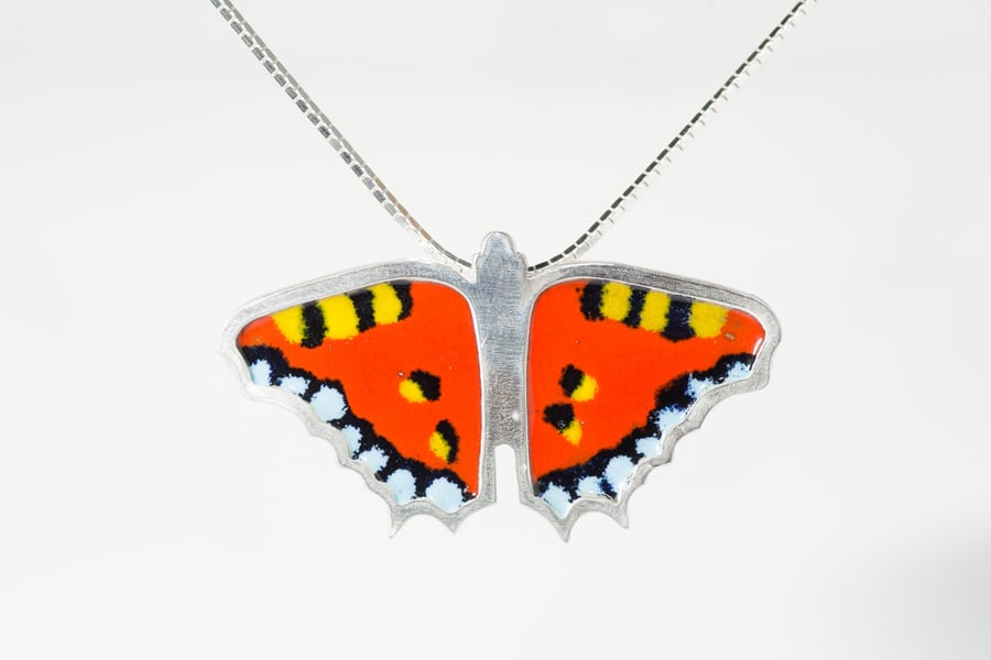 Tortoiseshell Butterfly necklace