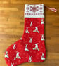 Snowflake and christmas rabbit Stocking. - Image 1