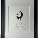 A4 original artwork - one of a kind - Nude - portrait