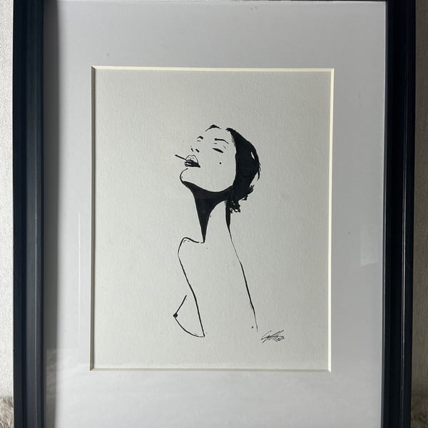 A4 original artwork - one of a kind - Nude - portrait